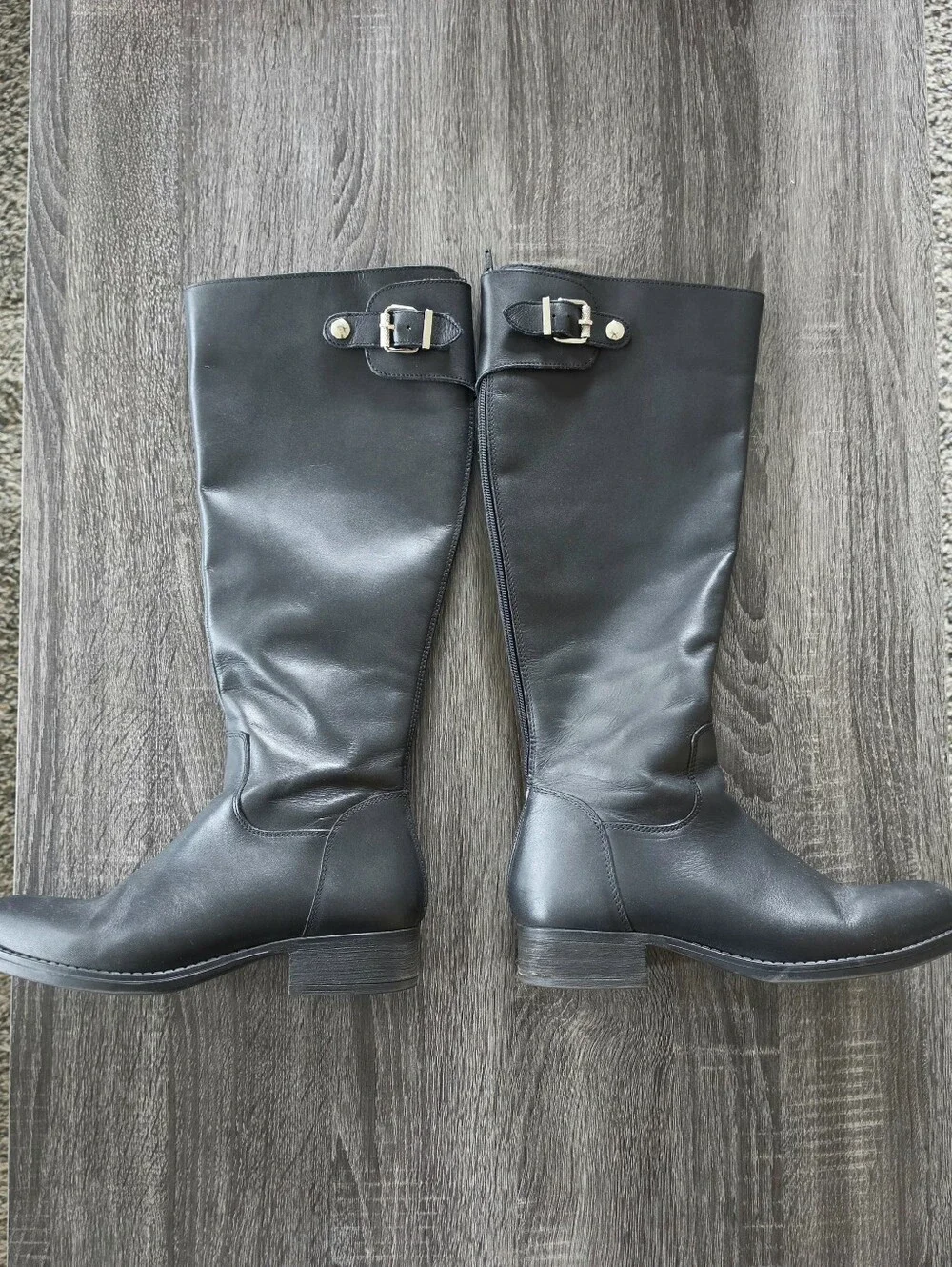 Steve Madden Black Over-the-Knee Buckle Riding Boots